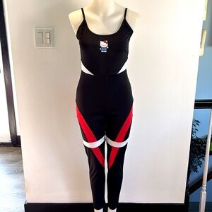 NWOT Hello Kitty Black Jumpsuit with Red and White Accents